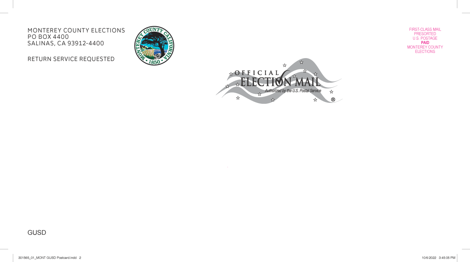 Gonzales Unified School District Redistricting Boundary Changes 2